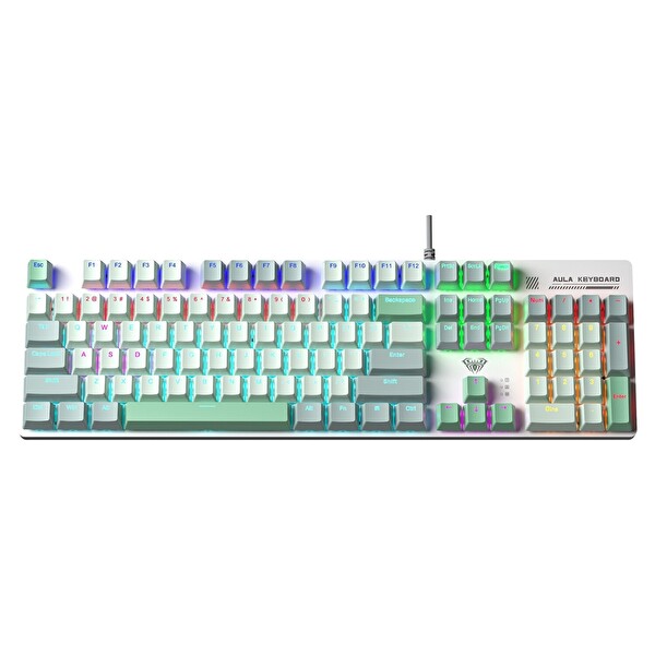 Aula S500 Brown Switch RGB Makrolu Kablolu Gaming Mekanik Oyuncu Klavyesi