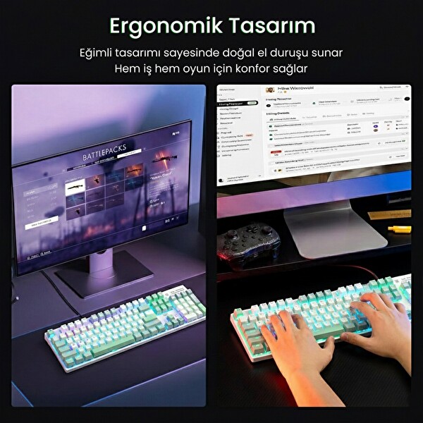 Aula S500 Brown Switch RGB Makrolu Kablolu Gaming Mekanik Oyuncu Klavyesi