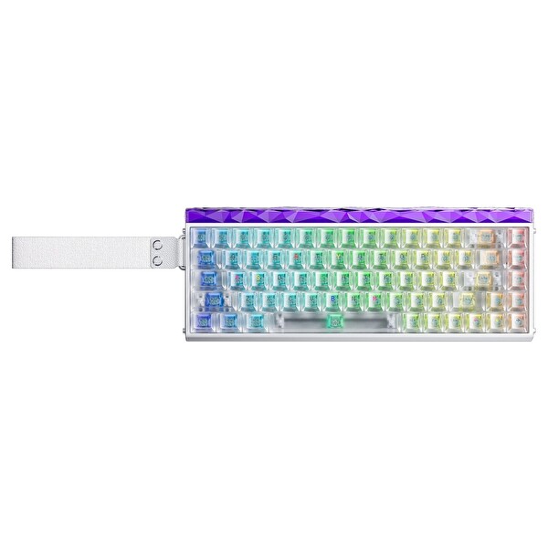 Aula Hero 68 He Manyetik Klavye Rapid Trigger Silver Switch 8000Hz RGB Neon TKL Hot Swap Oyuncu Klavyesi Şeffaf