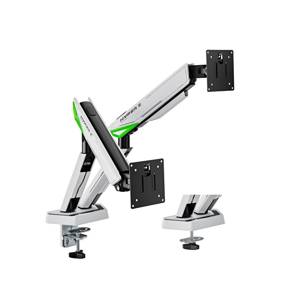 XDrive MNT-93 İkili Aparat Monitör Standı - Beyaz