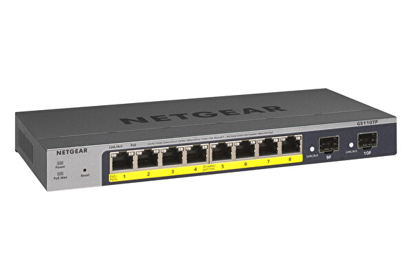 Netgear 8 Port Gigabit PoE+ 2x SFP Cloud Managed 55W Smart Switch