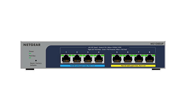 Netgear 8 Port Multi-Gigabit 2.5G Ultra60 PoE++ Ethernet Plus Switch