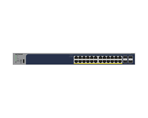 Netgear GS728TP-300EUS 24 Port Gigabit PoE+ Smart Switch With 4 SFP Ports 190W - Cloud Managed
