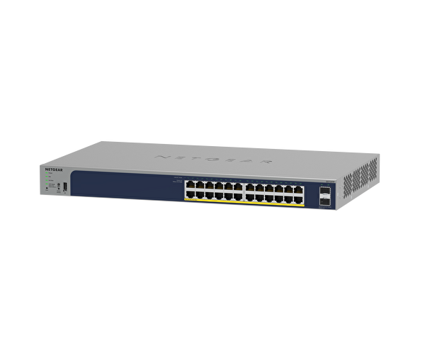 Netgear GS724TPv3 24 Port Gigabit With 2 SFP Ports - 190W Ethernet PoE+ Smart Switch
