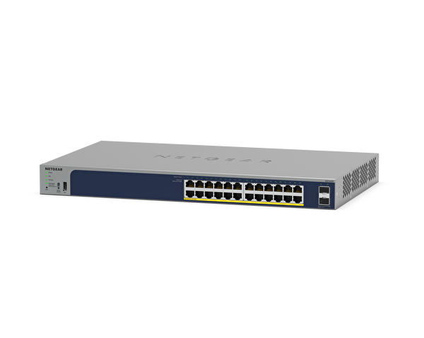 Netgear GS724TPv3 24 Port Gigabit With 2 SFP Ports - 190W Ethernet PoE+ Smart Switch