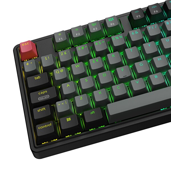 Keychron C3PX-H3-TR C3 Pro 8K QMK Kablolu Özel Kahverengi Switch Mekanik Klavye - Siyah