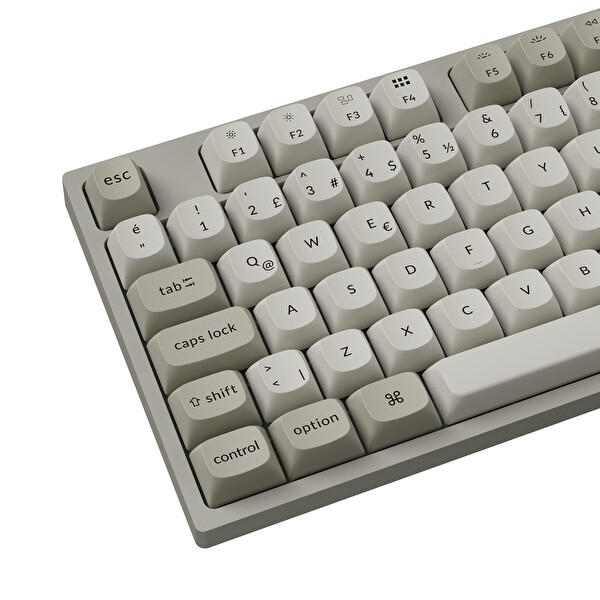 Keychron C1PX-M1-TR C1 Pro 8K QMK Kablolu Özel Kırmızı Switch Mekanik Klavye - Beyaz