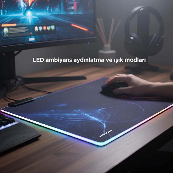 Polosmart PGM40 Işıklı Gaming Mousepad