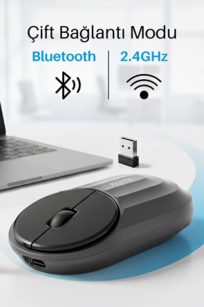 Piranha 7657 2.4 GHz Mouse Şarjlı Sessiz Tuşlu Optik Bluetooth Kablosuz Mouse