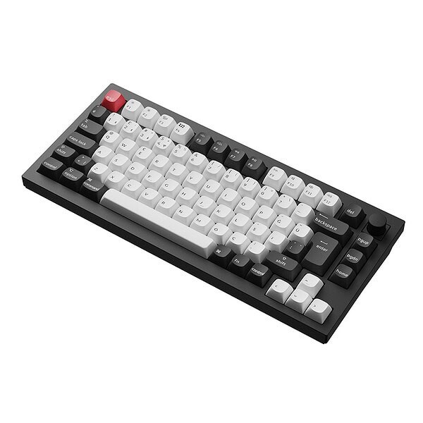 Keychron Q1 Hall Effect %75 RGB Manyetik Switch Kablosuz Hotswap Türkçe Mekanik Siyah Beyaz Gaming Klavye Q1H-M1-TR