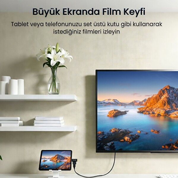 VegGieg Mini HDMI - Micro HDMI Erkek To HDMI Dişi Dönüştürücü Adaptör