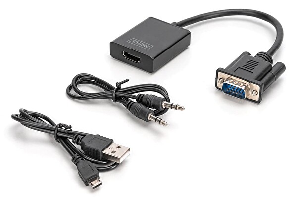 Digitus 6.75 Gbps 225 MHz/1.65 VGA'dan HDMI'ya Çevirici Converter