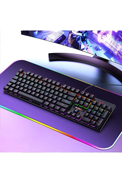 Claw’s Rapidfire Red Switch Mekanik & Rainbow RGB Aydınlatma 105 Tuşlu Mekanik Klavye Siyah