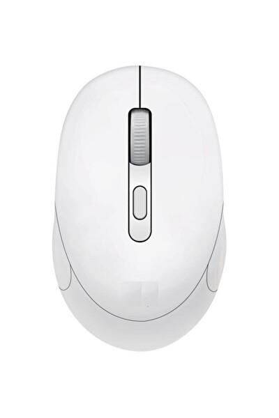 Başkenttekno TM17 Mouse Bluetooth - Usb Çift Modlu Şarjlı Sessiz Kablosuz Mouse Beyaz