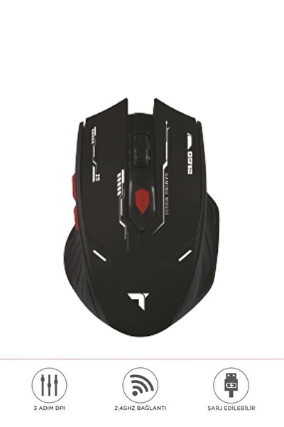 Başkenttekno TM-20 Çift Modlu Kablosuz Oyuncu Mouse Siyah
