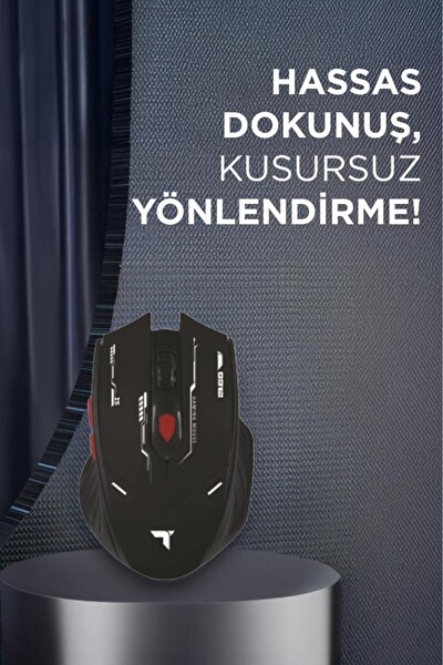 Başkenttekno TM-20 Çift Modlu Kablosuz Oyuncu Mouse Siyah