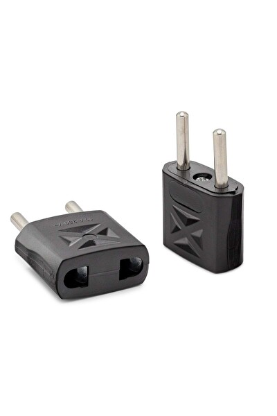 Hadron HDX1254 Standart Fiş Adaptörü 4 MM Amerikan-Türk Çevirici Siyah