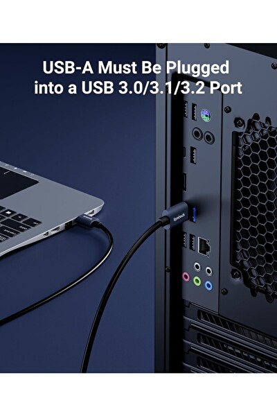Syntech 10 M USB-C Vr Kablo Quest2 Quest Pro Pico 4 Uyumlu Yüksek Hızlı Bağlantı Kablosu Siyah