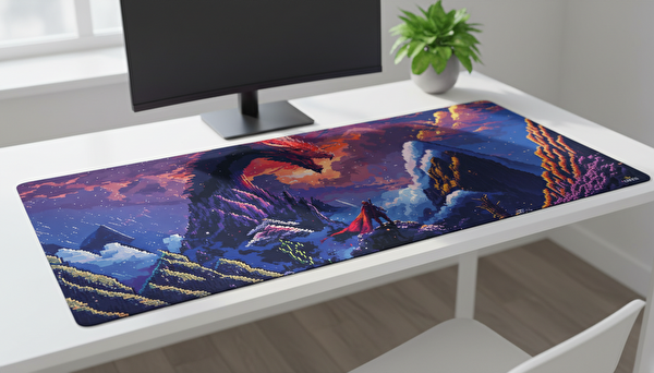 Oryn Pixart Draco Edition 70x30 cm Gaming Mousepad - (3mm Kalınlık)