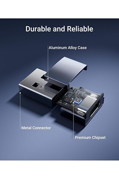 Syntech USB-C Kadın USB Erkek Adaptör 3\'lü Paket Alüminyum Tip C Şarj Dönüştürücü