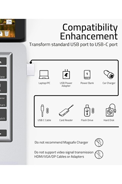 Syntech USB-C Adaptör 4'lü Paket Tip C Dişi USB Dönüştürücü