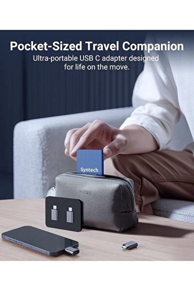 Syntech USB-C to USB 3.0 Adaptör 2’li Set Kompakt Uzay Grisi Dönüştürücü