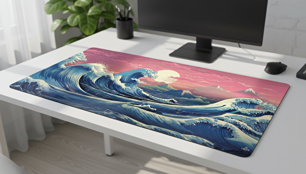 Oryn Nature Wawe Edition 90X40 CM Gaming Mousepad 3MM Kalınlık