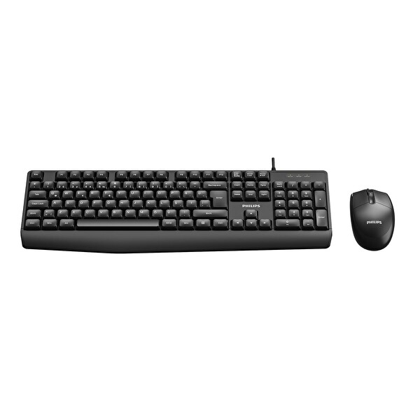 Philips SPT6237B Kablolu Klavye ve Mouse Set Siyah