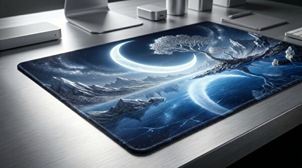 Oryn Aether Silver Haven Edition 70x30 Gaming Mouse Pad