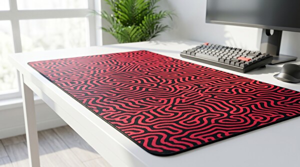 Oryn Abstract Matrıx Crimson Synapse Edition 70x30 Gaming Mouse Pad