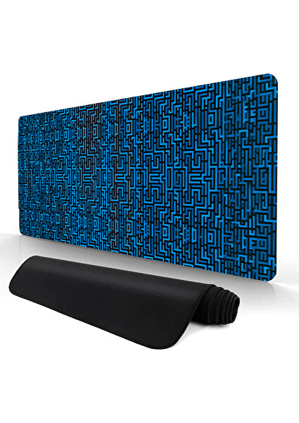 Oryn Abstract Matrıx Cobalt Logic Edition 80x30 Gaming Mouse Pad