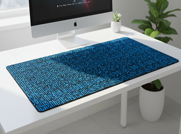 Oryn Abstract Matrıx Cobalt Logic Edition 80x30 Gaming Mouse Pad
