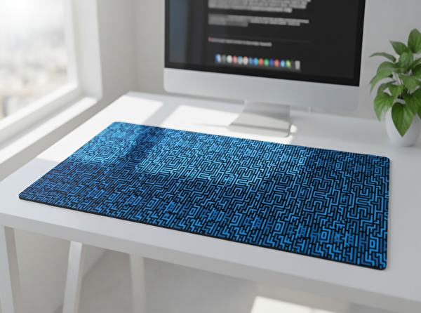 Oryn Abstract Matrıx Cobalt Logic Edition 80x30 Gaming Mouse Pad