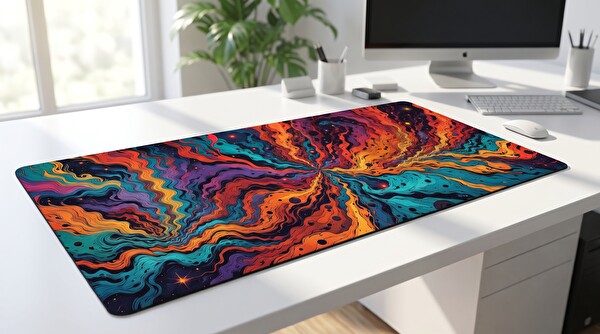 Oryn Abstract Matrıx Galactic Vortex Edition 80x30 Gaming Mouse Pad