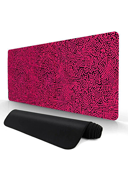Oryn Abstract Matrıx Magenta Maze Edition 70x30 Gaming Mouse Pad