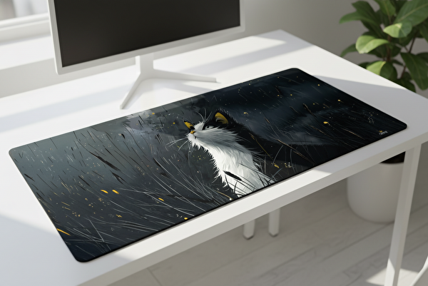 Oryn Primal Stellar Paws Edition 70x30 Gaming Mouse Pad