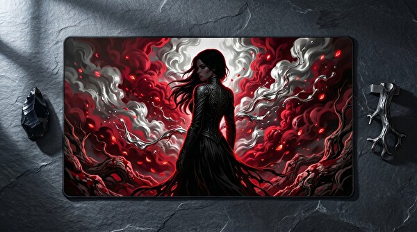 Oryn Ethereal Shadows Crimson Enigma Edition 90x40 Gaming Mouse Pad