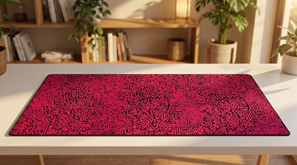 Oryn Abstract Matrıx Magenta Maze Edition 80x30 Gaming Mouse Pad
