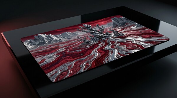 Oryn Aether Crimson River Edition 80x30 Gaming Mouse Pad