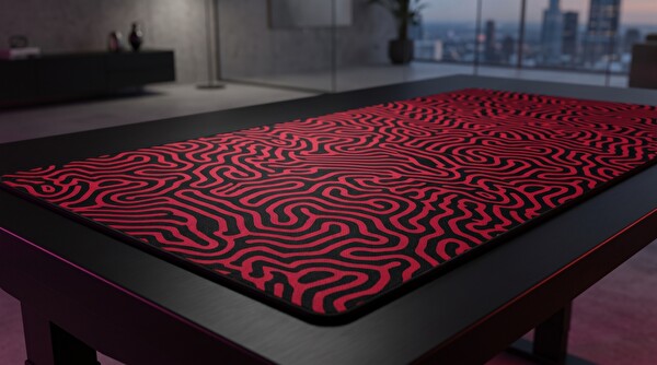 Oryn Abstract Matrıx Crimson Synapse Edition 90x40 Gaming Mouse Pad