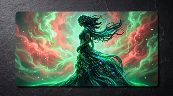 Oryn Ethereal Shadows Jade Radiance Edition 80x30 Gaming Mouse Pad