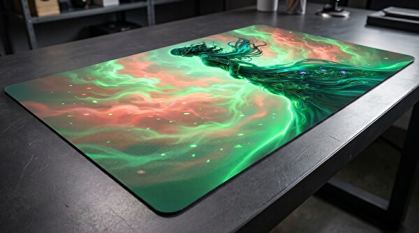 Oryn Ethereal Shadows Jade Radiance Edition 80x30 Gaming Mouse Pad