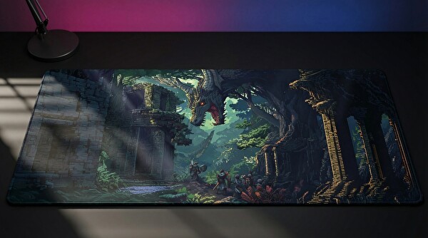 Oryn Pixart Veridian Drake Edition 80x30 Gaming Mouse Pad