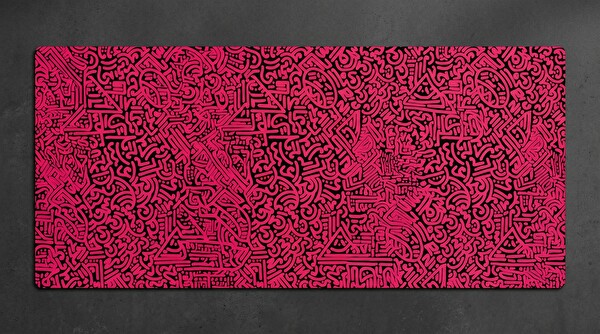 Oryn Abstract Matrıx Magenta Maze Edition 90x40 Gaming Mouse Pad
