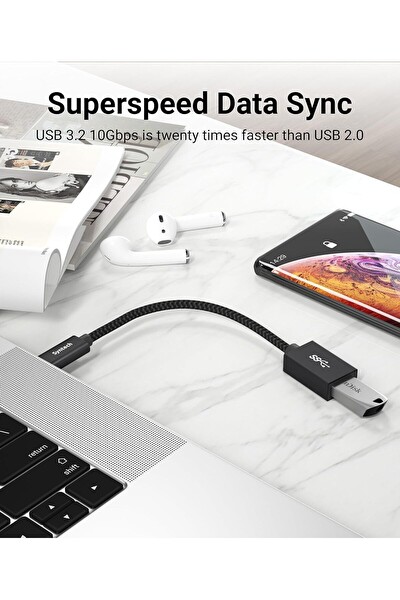 Syntech USB C - USB A 3.0 Adaptör OTG Thunderbolt 2'li Paket