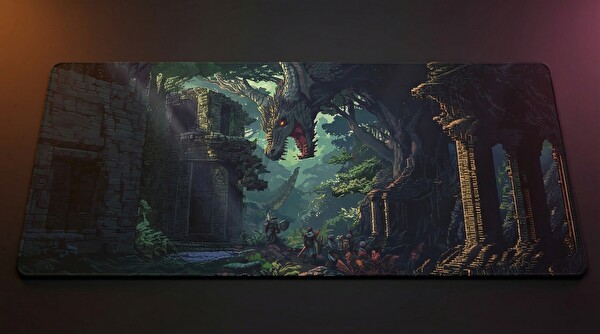 Oryn Pixart Veridian Drake Edition 70x30 Gaming Mouse Pad