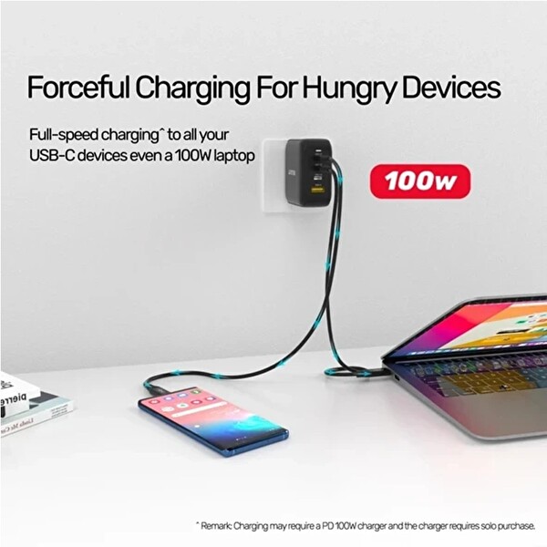 Unitek USB4 Thunderbolt 3 40Gbps 0.8 Metre Kablo C14100BK-0.8M