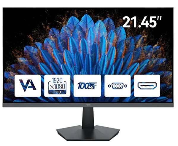 NPC MF2208-A 5 Ms 100Hz VGA HDMI 1920x1080 Siyah 21.5