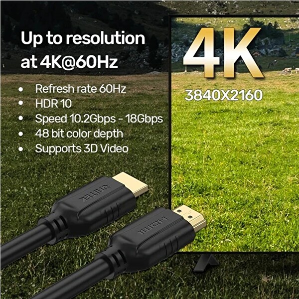 Unitek C11079BK-10M HDMI 2.0 10 M 4K 60HZ Kablo