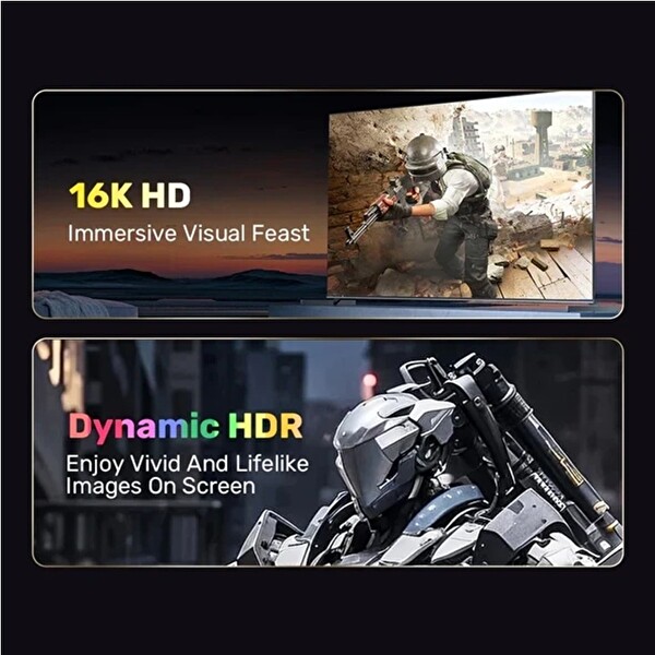 Unitek C1626GY-3M Display Port 2.1 Kablo 3 M 16K 60HZ